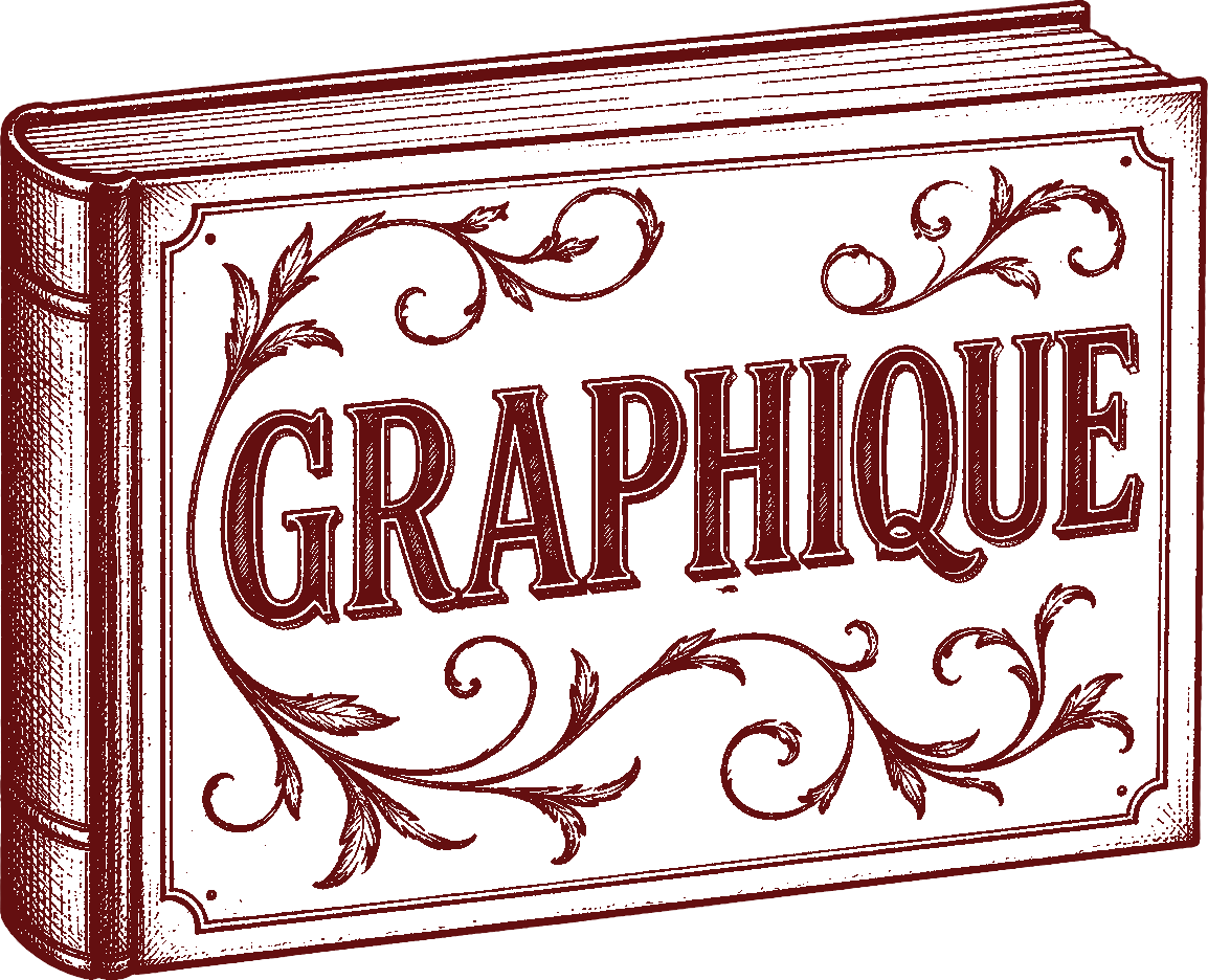 Vintage burgundy book drawing